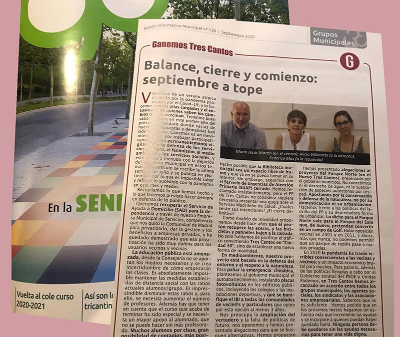 Balance, cierre y comienzo: septiembre a tope