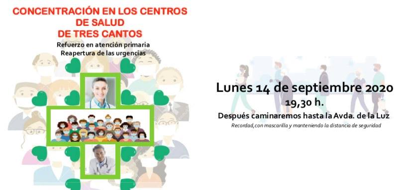 Manifestación en apoyo a la Sanidad Pública. 14-9-2020.